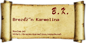 Brezán Karmelina névjegykártya